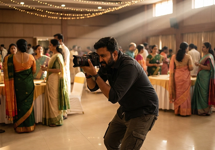 Art exhibition photography in Ganapathy capturing artwork, displays, visitors, and event details