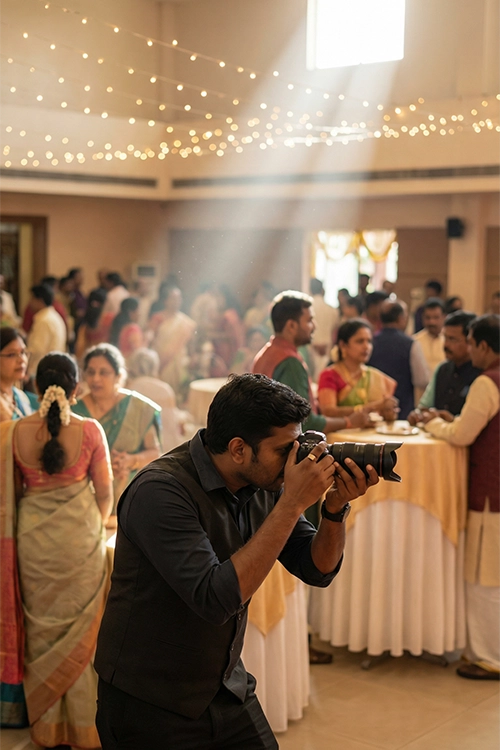 Professional event photographer in Ganapathy capturing celebrations, guests, and key moments