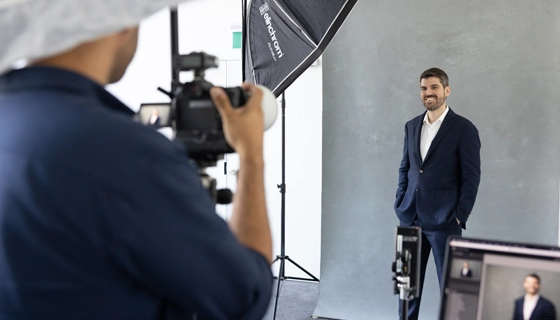 Corporate headshot photography using natural light for clear and professional portraits