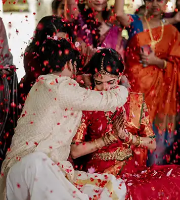 Couple enjoying a romantic pre-wedding photography session in Coimbatore